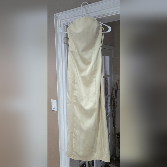 NWT Zara Satin Effect Cream Maxi Dress - Picture 12 of 14